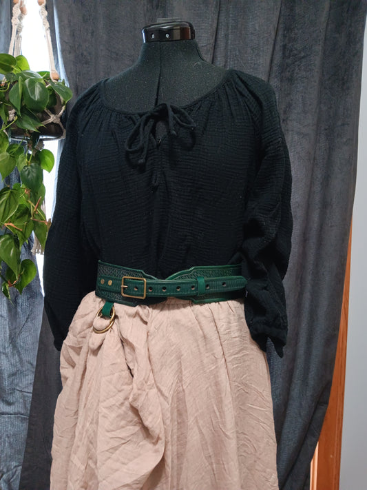 Sorcha Belt - Basketweave Tooled